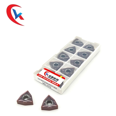 WNMG080404-MA PVD طلاء كربيد طحن إدراجات الفولاذ المقاوم للصدأ التشطيب