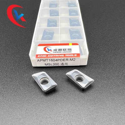 APMT1604PDER-M2 إدراجات طحن الكتف معالجة الأجزاء الفولاذية، إدراجات طحن كربيد الفولاذ المقاوم للصدأ